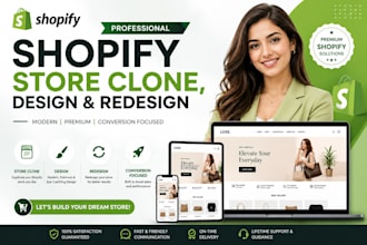 clone and redesign professional shopify stores