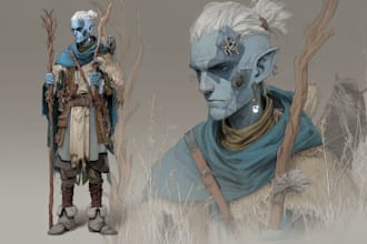 make a dnd character art and dnd character design
