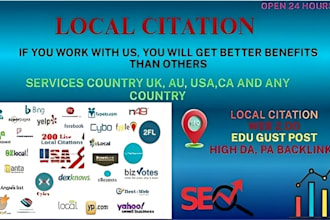 create 350 local citations directory listings