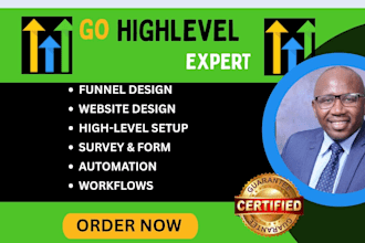 gohighlevel expert set up salesfunnel workflow on gohighlevel website