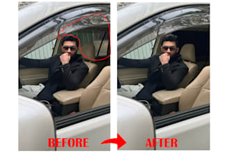 do professional photo manipulation, remove objects, and edit wedding phot