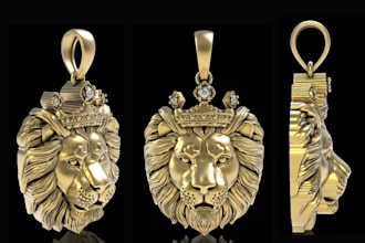 make custom 3d jewelry design, name pendant, animal pendant stl for 3d printing