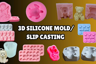 design 3d silicone mold slip casting injection mold resin mold chocolate mold