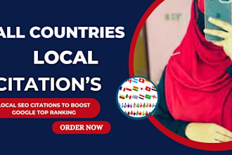 do 350 local citations and directories for all countries