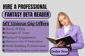 be your professional fantasy beta reader honest and concise feedback