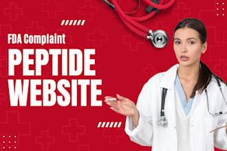 build peptide website for peptide store or supplement store