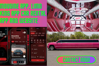 develop limousine app, limo booking app, ride sharing app and website