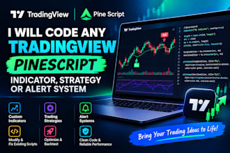 code any tradingview pinescript indicator, strategy or alert system