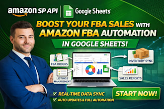 integrate amazon sp API with google sheets for fba orders, listings automation