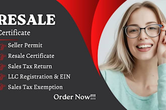 do seller permit, resale certificate, sales tax exemption, llc for all US states