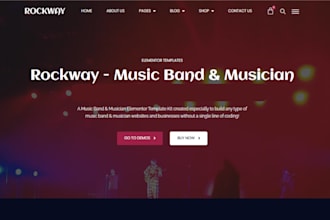 create music website for musicians, artists, podcast website, radio station