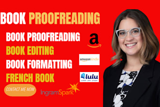proofread, edit and format your french english book, canadia french book