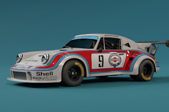 do 3d modeling and rendering of any car or vehicle