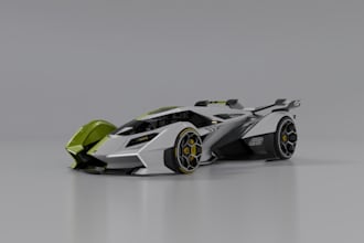 do 3d modeling and rendering of any car or vehicle