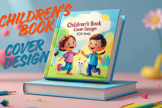 design a professional book cover, children book cover, amazon book cover