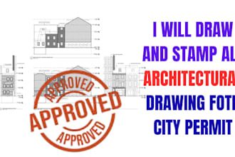 create city permit blueprints for house, adu, garage and deck
