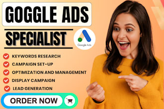 setup and manage google ads, PPC campaigns as an ads manager