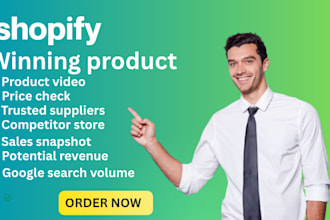 find winning  shopify product with supplier and ads