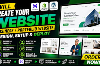 create design your portfolio, wordpress business website and deploy with domain