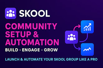 set up skool community automation, onboarding, and engagement