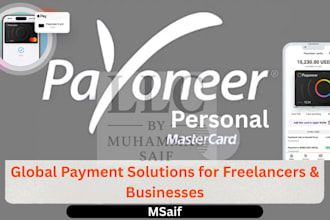 create and verify payoneer personal, solo trader or business llc account