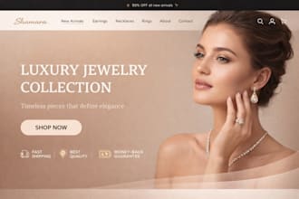 create a luxury jewelry shopify store or elegant accessories website