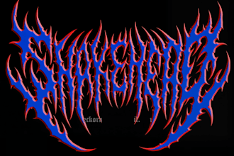 draw a black metal slam death metal logo perfect for bands