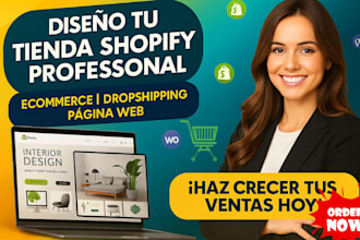 diseño de tienda shopify navideña dropshipping ecommerce y creación de sitio web