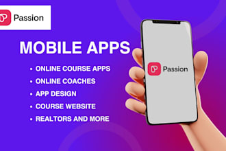 build your passion io mobile app and kajabi online course website