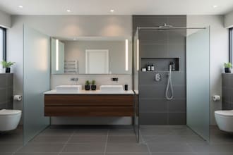 do 3d bath tub, bath room and spa with rendering