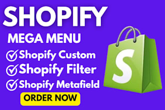 setup shopify footer, shopify copy, shopify header,dropdown menu, megamenu