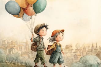 watercolor children book illustration watercolor