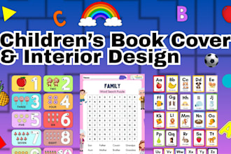 design a professional childrens book cover and interior pages ready for print