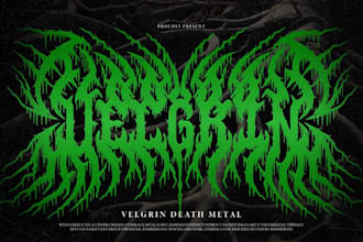 do a premium font metal, black , death metal, slamming logo