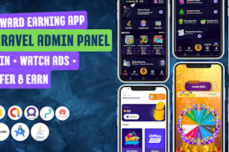 develop a complete reward earning android app with admin panel and referral