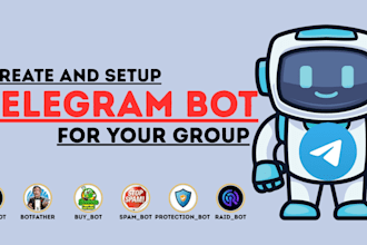 setup your telegram group or channel with bots