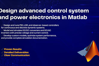 design advanced control system and power electronics in matlab