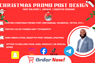design eye catching christmas promo posts and ads