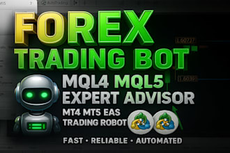 develop forex trading bot, mql4 mql5 expert advisor, mt4 mt5 eas, trading robot