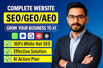 do monthly website local SEO, aeo, GEO, off page and link building