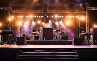 create realistic 3d stage lighting design