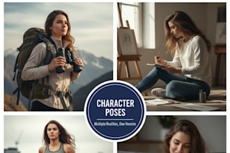provide you images of your character in different poses