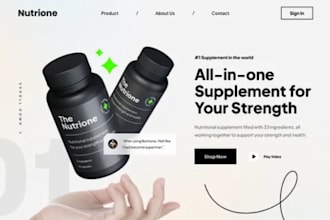design health supplement store website woocommerce peptide product label website