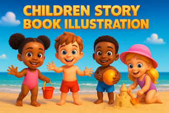 design children story book illustration and story book illustration