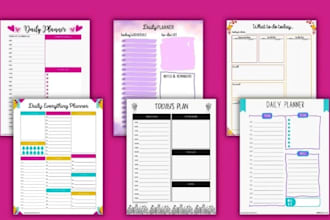 design esty digital planner hyperlinked planner journal design digital product