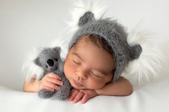 professional baby photo editing , newborn and maternity retouching service
