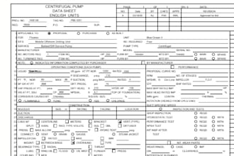 prepare documentation and data sheets for rotating equipment