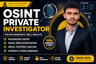 background check as osint private investigator, online social media detective