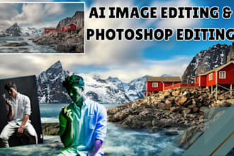 do photoshop editing, fix ai image, image enhancement, edit and enhance ai image