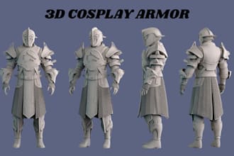 create 3d cosplay armor 3d helmet 3d armor wearable armor suit parts and props
